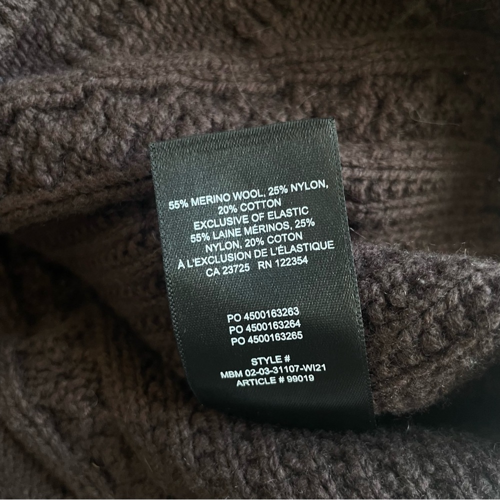 Aritzia brown cooper  Cable Knit Cardigan Sweater - Picture 4 of 5